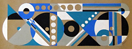 The Blues: Composition with CDs and Triangles 1223-11